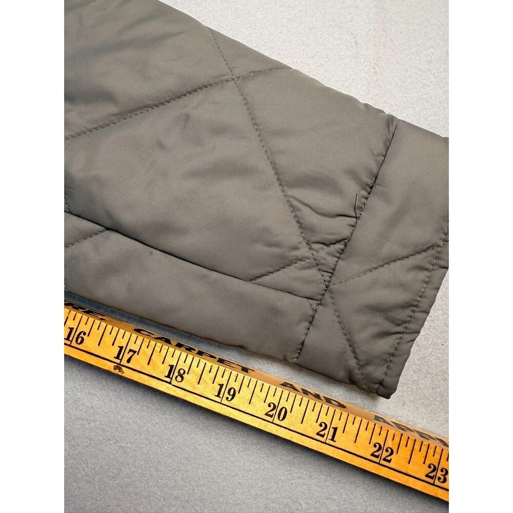 J crew Walker Quilted bomber Jacket Olive Tan khaki size M